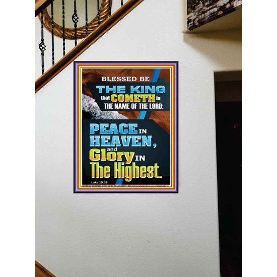 PEACE IN HEAVEN AND GLORY IN THE HIGHEST  Contemporary Christian Wall Art  GWOVERCOMER12006  