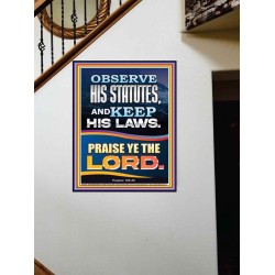 OBSERVE HIS STATUTES AND KEEP ALL HIS LAWS  Christian Wall Art Wall Art  GWOVERCOMER12188  "44X62"