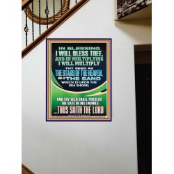 IN BLESSING I WILL BLESS THEE  Contemporary Christian Print  GWOVERCOMER12201  "44X62"