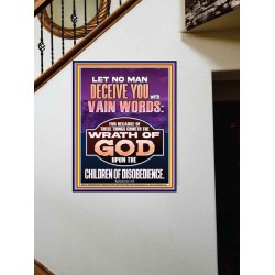 LET NO MAN DECEIVE YOU WITH VAIN WORDS  Church Picture  GWOVERCOMER12226  "44X62"