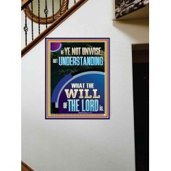 UNDERSTAND WHAT THE WILL OF THE LORD IS  Sanctuary Wall Picture Portrait  GWOVERCOMER12228  "44X62"