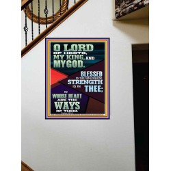 BLESSED IS THE MAN WHOSE STRENGTH IS IN THEE  Christian Paintings  GWOVERCOMER12241  "44X62"