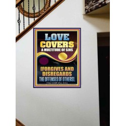 LOVE COVERS A MULTITUDE OF SINS  Christian Art Portrait  GWOVERCOMER12255  "44X62"