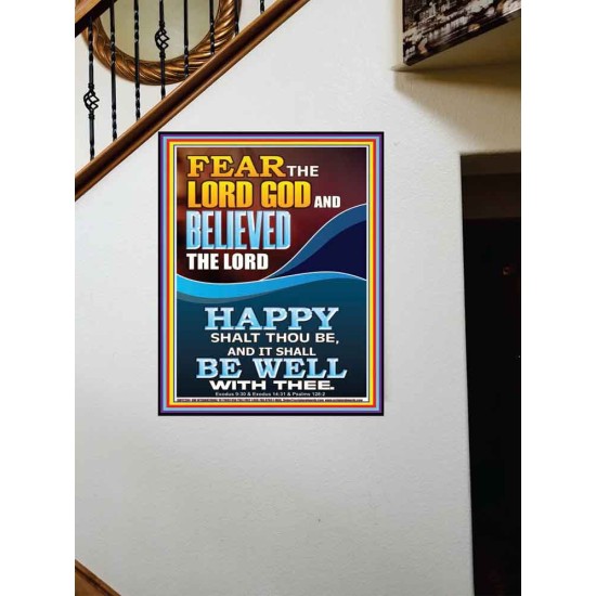 FEAR AND BELIEVED THE LORD AND IT SHALL BE WELL WITH THEE  Scriptures Wall Art  GWOVERCOMER12284  
