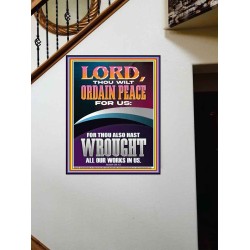 ORDAIN PEACE FOR US O LORD  Christian Wall Art  GWOVERCOMER12291  "44X62"