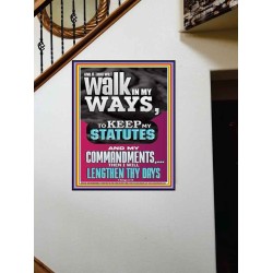 WALK IN MY WAYS AND KEEP MY COMMANDMENTS  Wall & Art Décor  GWOVERCOMER12296  "44X62"