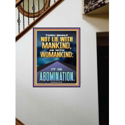 NEVER LIE WITH MANKIND AS WITH WOMANKIND IT IS ABOMINATION  Décor Art Works  GWOVERCOMER12305  "44X62"