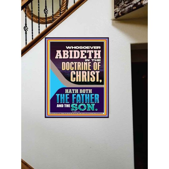 ABIDETH IN THE DOCTRINE OF CHRIST  Custom Christian Artwork Portrait  GWOVERCOMER12330  