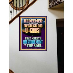 REDEEMED WITH THE PRECIOUS BLOOD OF CHRIST  Custom Wall Décor  GWOVERCOMER12334  "44X62"