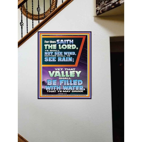 YOUR VALLEY SHALL BE FILLED WITH WATER  Custom Inspiration Bible Verse Portrait  GWOVERCOMER12343  