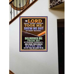 THE LORD DREW ME OUT OF MANY WATERS  New Wall Décor  GWOVERCOMER12346  "44X62"