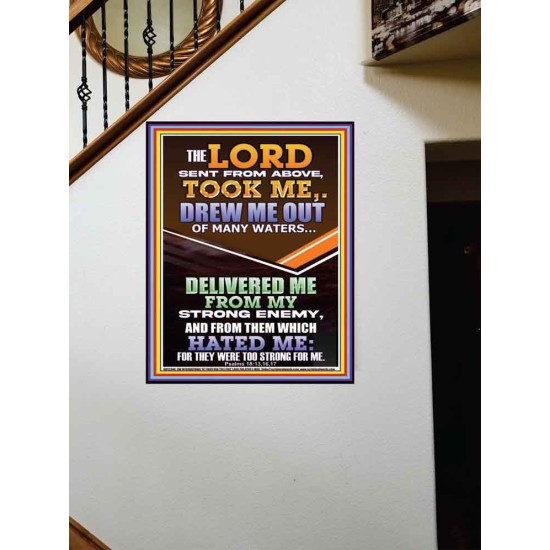 THE LORD DREW ME OUT OF MANY WATERS  New Wall Décor  GWOVERCOMER12346  