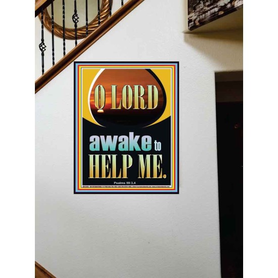 O LORD AWAKE TO HELP ME  Unique Power Bible Portrait  GWOVERCOMER12645  