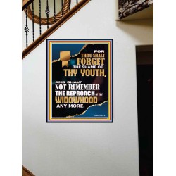 THOU SHALT FORGET THE SHAME OF THY YOUTH  Ultimate Inspirational Wall Art Portrait  GWOVERCOMER12670  "44X62"