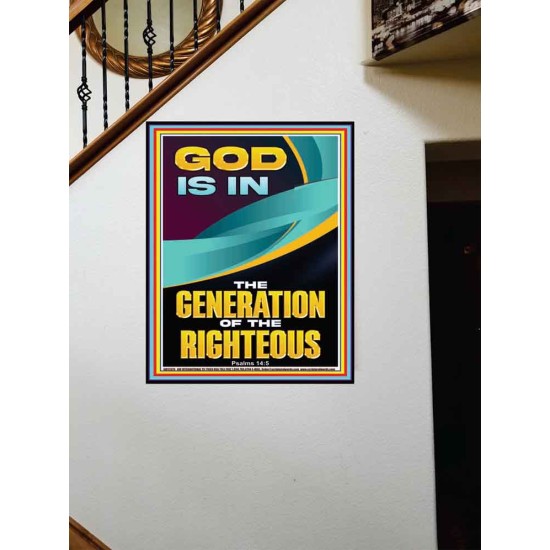 GOD IS IN THE GENERATION OF THE RIGHTEOUS  Ultimate Inspirational Wall Art  Portrait  GWOVERCOMER12679  