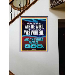 IN THE BEGINNING WAS THE WORD AND THE WORD WAS WITH GOD  Unique Power Bible Portrait  GWOVERCOMER12936  "44X62"