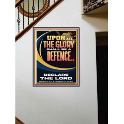 THE GLORY OF GOD SHALL BE THY DEFENCE  Bible Verse Portrait  GWOVERCOMER13013  "44X62"