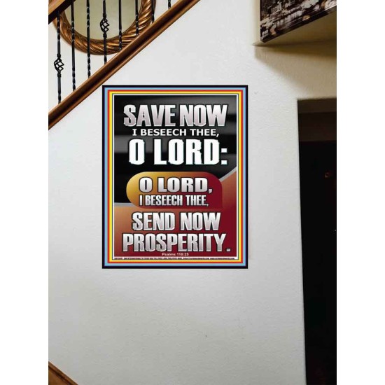 O LORD SAVE AND PLEASE SEND NOW PROSPERITY  Contemporary Christian Wall Art Portrait  GWOVERCOMER13047  