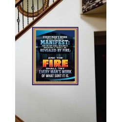 FIRE SHALL TRY EVERY MAN'S WORK  Ultimate Inspirational Wall Art Portrait  GWOVERCOMER9990  "44X62"