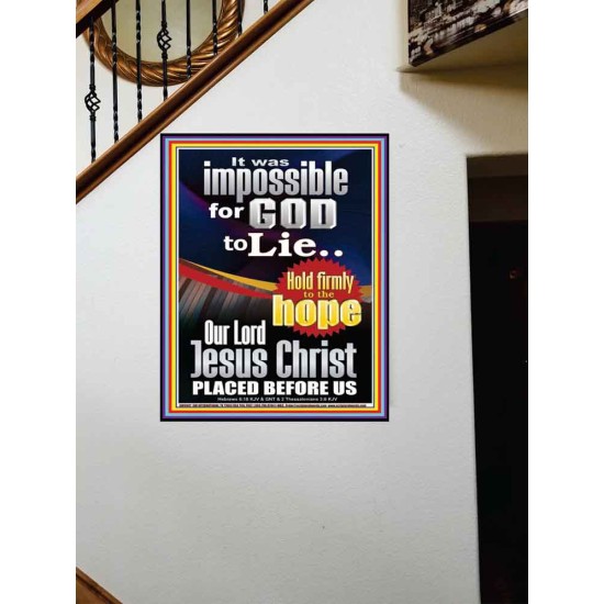 IMPOSSIBLE FOR GOD TO LIE  Children Room Portrait  GWOVERCOMER9997  