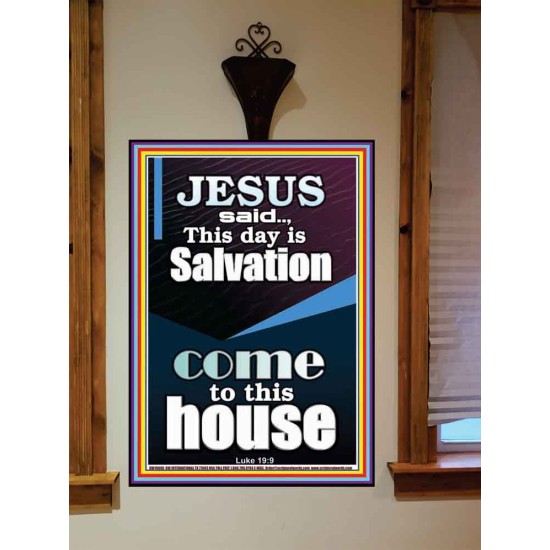 SALVATION IS COME TO THIS HOUSE  Unique Scriptural Picture  GWOVERCOMER10000  