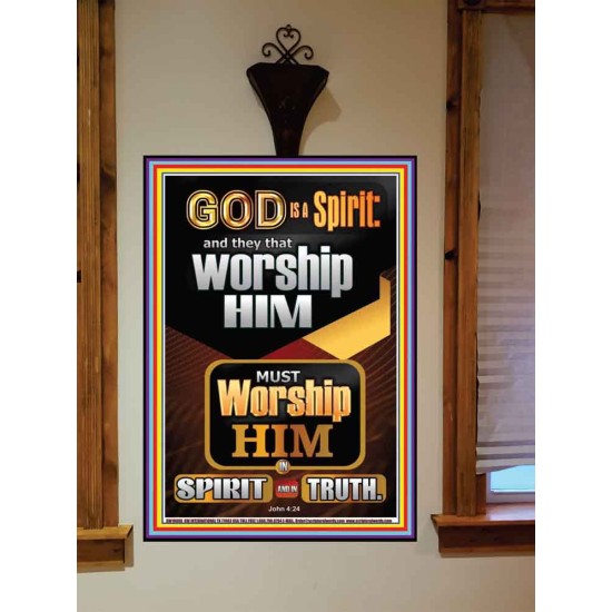 WORSHIP HIM IN SPIRIT AND TRUTH  Children Room Portrait  GWOVERCOMER10006  