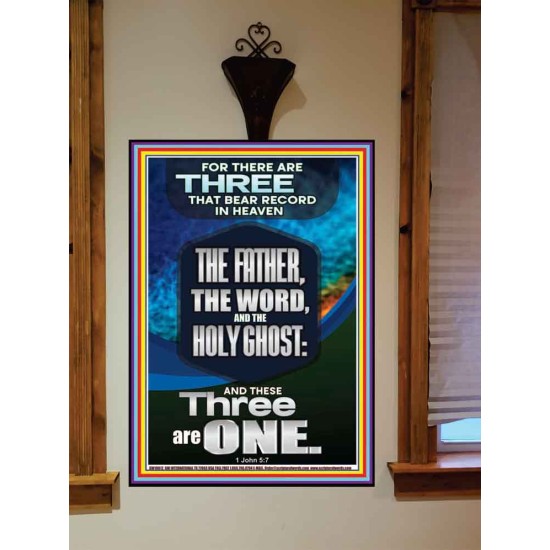 THE THREE THAT BEAR RECORD IN HEAVEN  Righteous Living Christian Portrait  GWOVERCOMER10012  