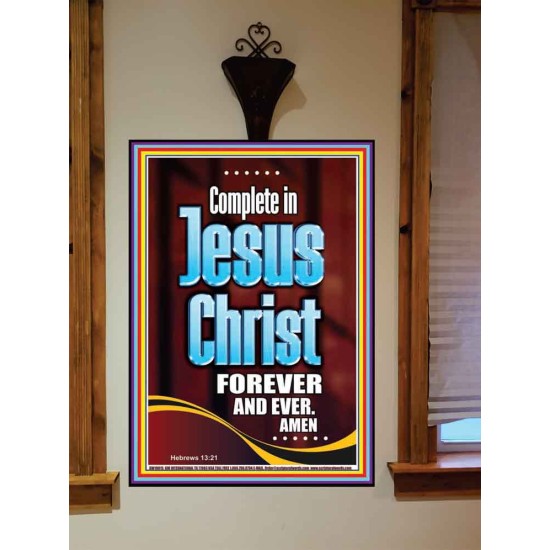 COMPLETE IN JESUS CHRIST FOREVER  Children Room Portrait  GWOVERCOMER10015  