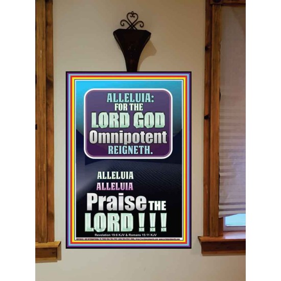 ALLELUIA THE LORD GOD OMNIPOTENT REIGNETH  Home Art Portrait  GWOVERCOMER10045  