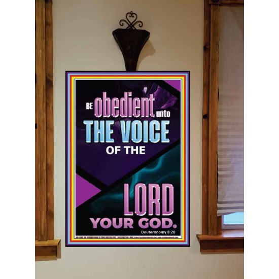 BE OBEDIENT UNTO THE VOICE OF THE LORD OUR GOD  Righteous Living Christian Portrait  GWOVERCOMER11903  