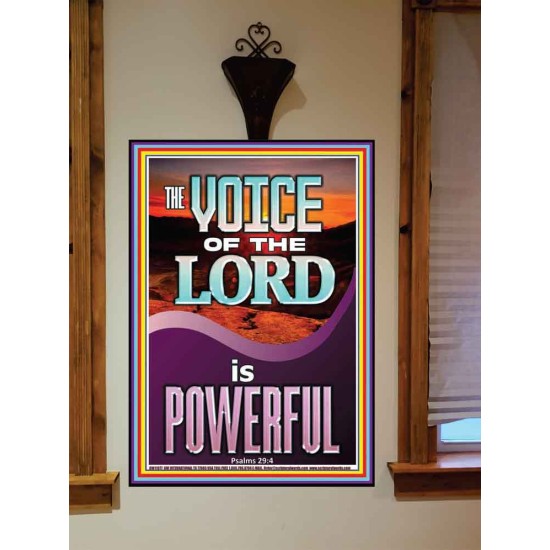 THE VOICE OF THE LORD IS POWERFUL  Scriptures Décor Wall Art  GWOVERCOMER11977  