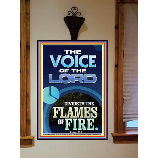 THE VOICE OF THE LORD DIVIDETH THE FLAMES OF FIRE  Christian Portrait Art  GWOVERCOMER11980  