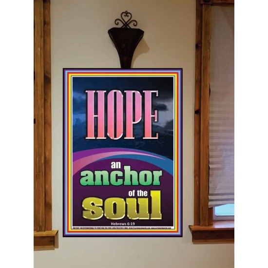 HOPE AN ANCHOR OF THE SOUL  Scripture Portrait Signs  GWOVERCOMER11987  