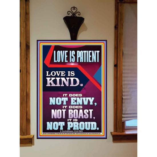 LOVE IS PATIENT AND KIND AND DOES NOT ENVY  Christian Paintings  GWOVERCOMER12005  