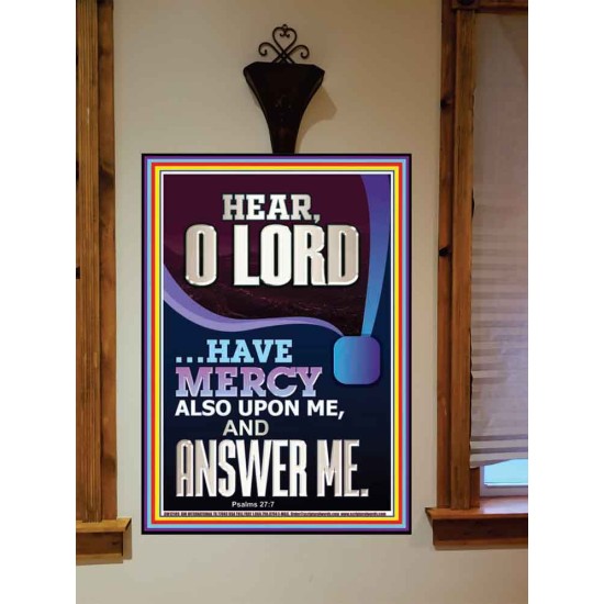 O LORD HAVE MERCY ALSO UPON ME AND ANSWER ME  Bible Verse Wall Art Portrait  GWOVERCOMER12189  