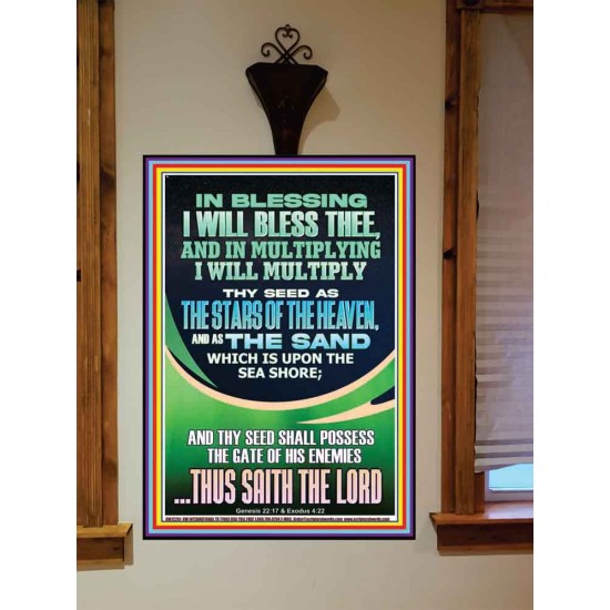 IN BLESSING I WILL BLESS THEE  Contemporary Christian Print  GWOVERCOMER12201  