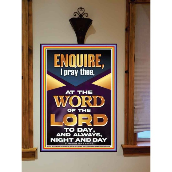 MEDITATE THE WORD OF THE LORD DAY AND NIGHT  Contemporary Christian Wall Art Portrait  GWOVERCOMER12202  