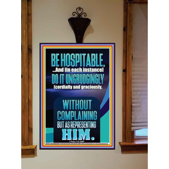 BE HOSPITABLE DO IT UNGRUDGINGLY  Sciptural Décor  GWOVERCOMER12257  