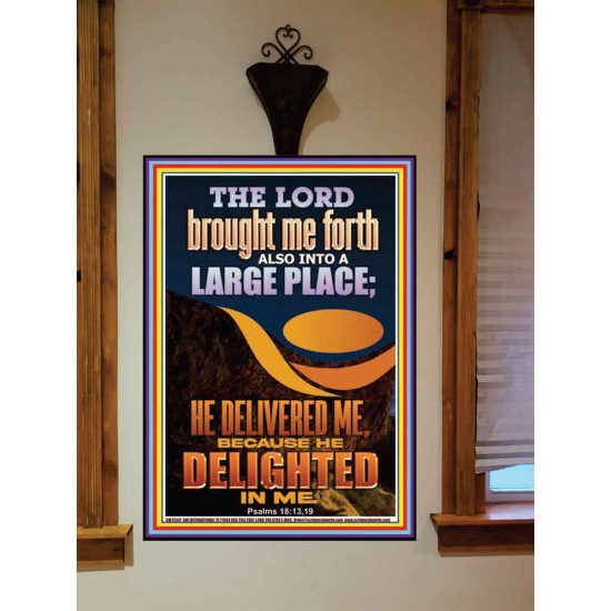 THE LORD BROUGHT ME FORTH INTO A LARGE PLACE  Art & Décor Portrait  GWOVERCOMER12347  