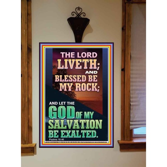 BLESSED BE MY ROCK GOD OF MY SALVATION  Bible Verse for Home Portrait  GWOVERCOMER12353  