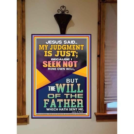 I SEEK NOT MINE OWN WILL BUT THE WILL OF THE FATHER  Inspirational Bible Verse Portrait  GWOVERCOMER12385  