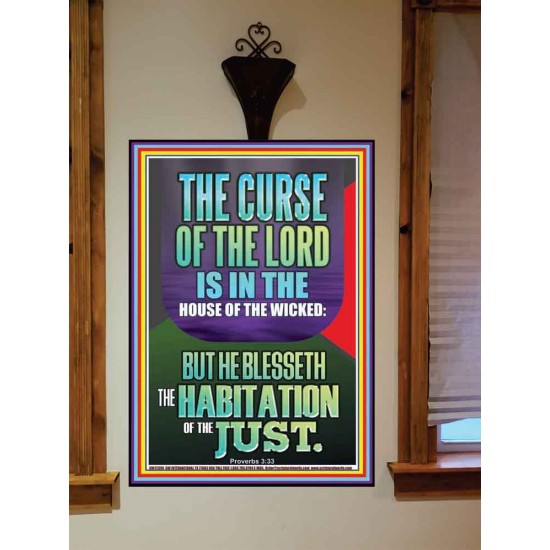 THE LORD BLESSED THE HABITATION OF THE JUST  Large Scriptural Wall Art  GWOVERCOMER12399  