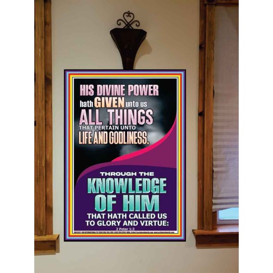 HIS DIVINE POWERS HATH GIVEN UNTO US ALL THINGS  Eternal Power Picture  GWOVERCOMER12421  