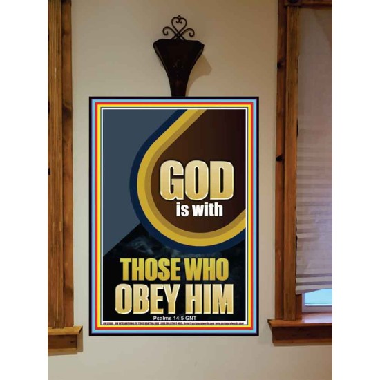 GOD IS WITH THOSE WHO OBEY HIM  Unique Scriptural Portrait  GWOVERCOMER12680  