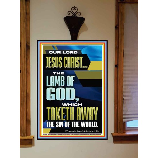 LAMB OF GOD WHICH TAKETH AWAY THE SIN OF THE WORLD  Ultimate Inspirational Wall Art Portrait  GWOVERCOMER12943  