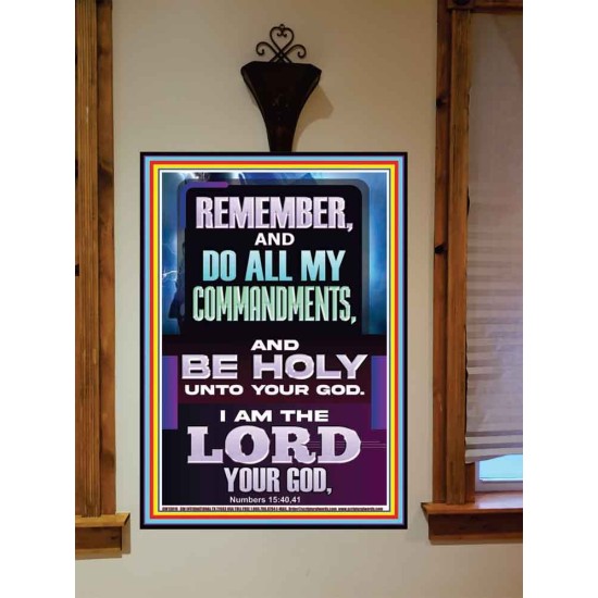 DO ALL MY COMMANDMENTS AND BE HOLY  Christian Portrait Art  GWOVERCOMER13010  