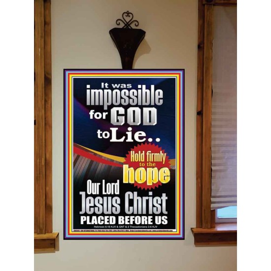 IMPOSSIBLE FOR GOD TO LIE  Children Room Portrait  GWOVERCOMER9997  