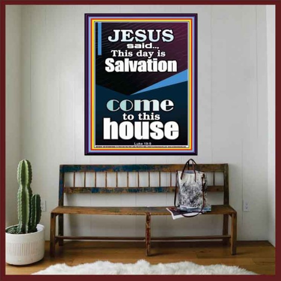 SALVATION IS COME TO THIS HOUSE  Unique Scriptural Picture  GWOVERCOMER10000  