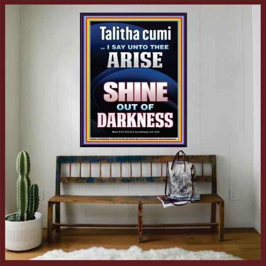 TALITHA CUMI ARISE SHINE OUT OF DARKNESS  Children Room Portrait  GWOVERCOMER10032  