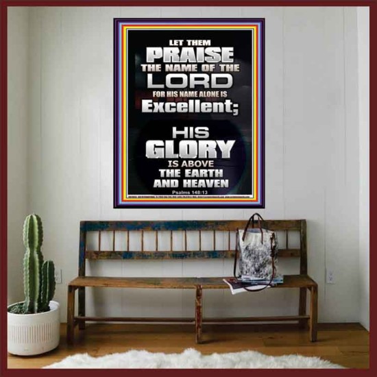 LET THEM PRAISE THE NAME OF THE LORD  Bathroom Wall Art Picture  GWOVERCOMER10052  